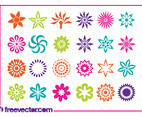 Flower Blossoms Icons Set