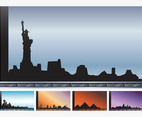 Cityscapes Vector Cards