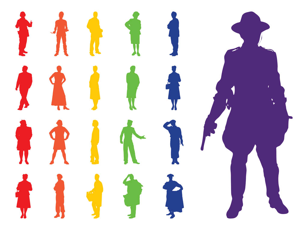 Professions Silhouettes Set