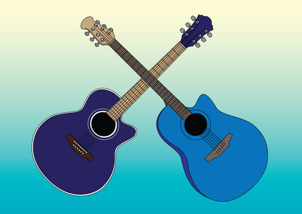 Acoustic Guitars Vectors