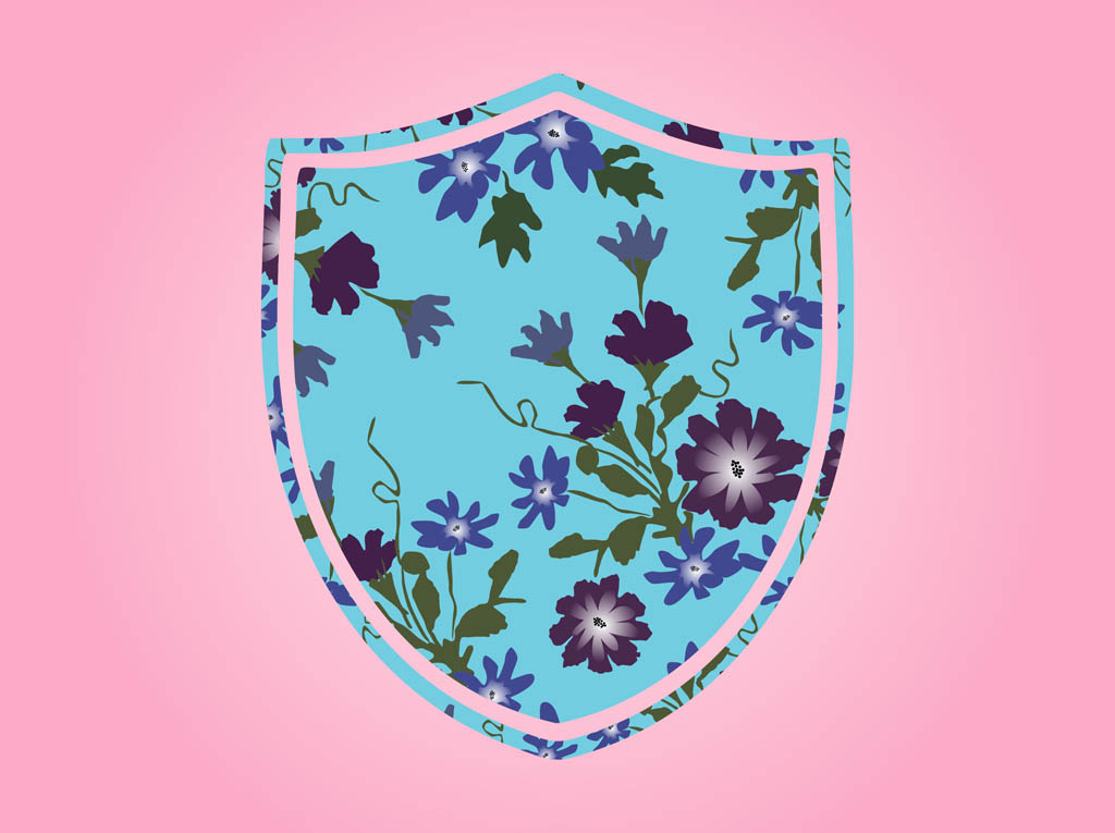 Shield With Flowers