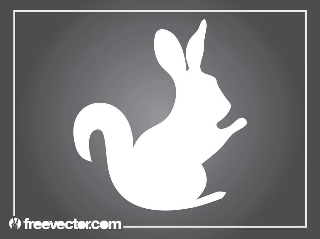 Vector Bunny Stylized Silhouette 