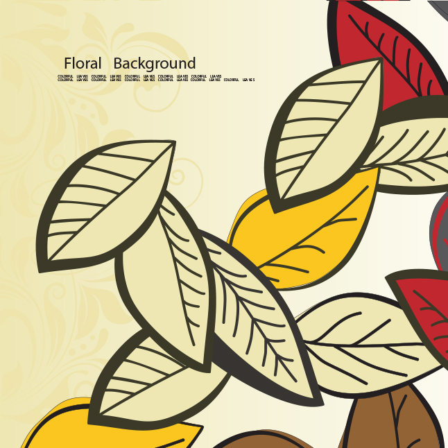 Simple Fall Leaves Vector Background