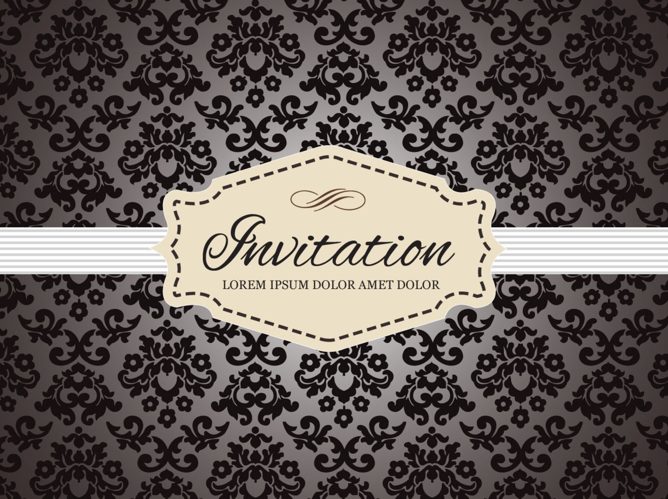 Free Vintage Invitation Card Vector