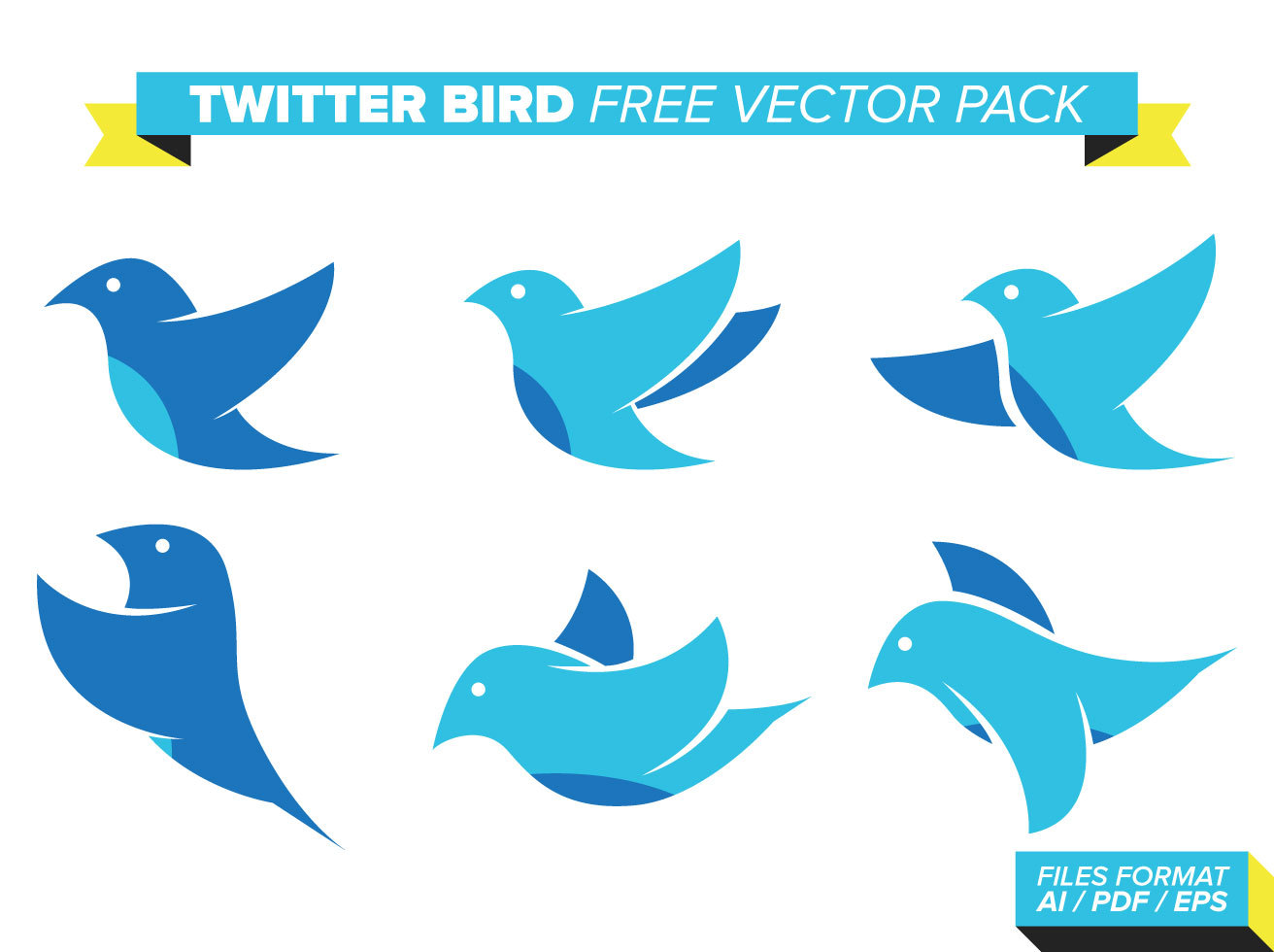 Twitter Bird Free Vector Pack