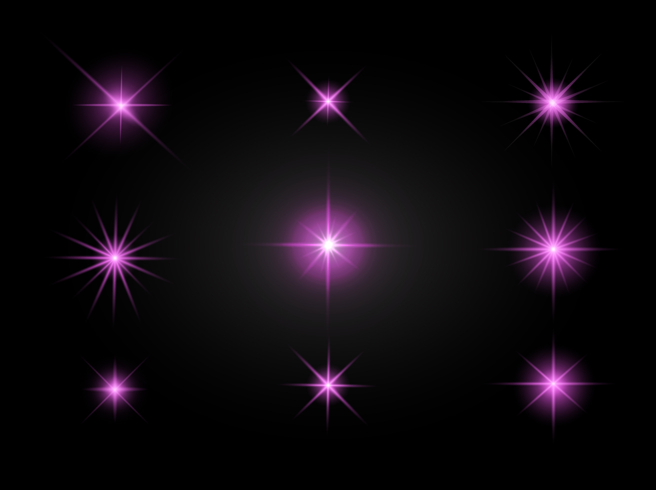 Free Pink Sparkles Vector Set