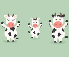 Free Vector Cartoon Cow Set