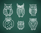 Doodle Cartoon Owl Vector