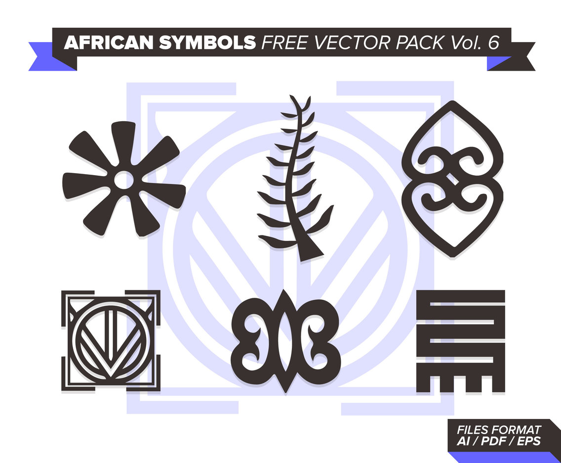 African Symbols Free Vector Pack Vol. 6
