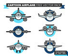 Cartoon Airplane Free Vector Pack