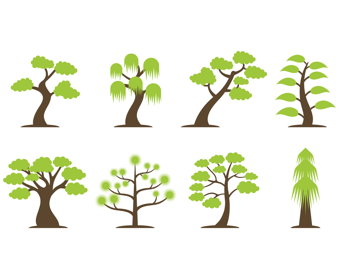 Set Of Tree Vector