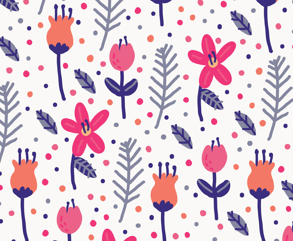 Colorful Floral Background Vector Pattern