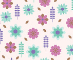 Green and Pink Floral Background Vector