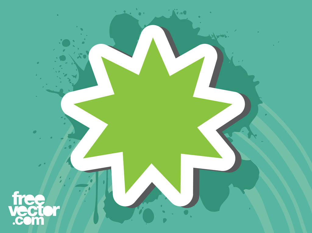 Green Star Sticker
