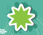 Green Star Sticker