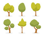 Cartoon Green Tree Vector