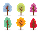 Colorful Cartoon Tree Vector