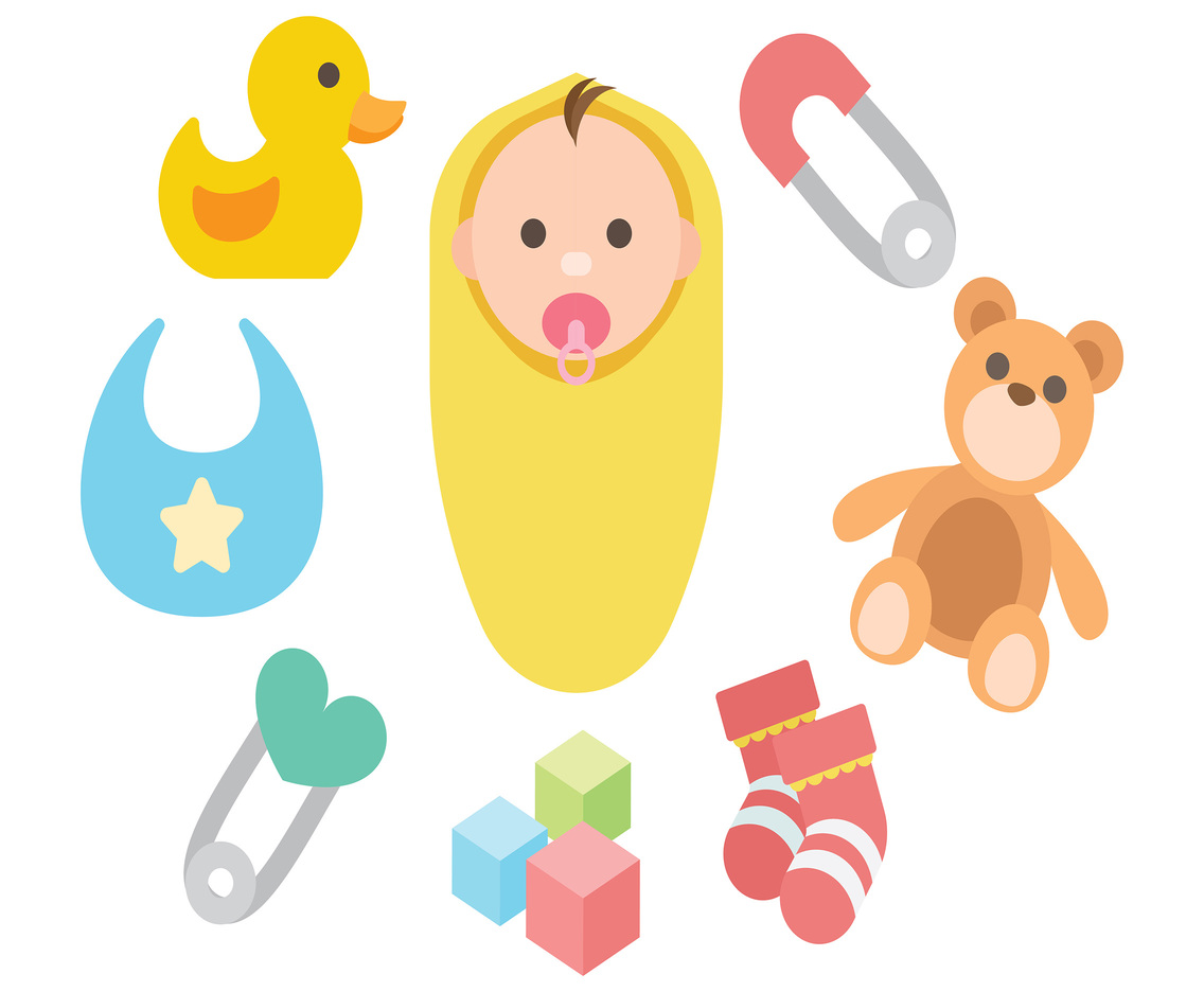 Free Baby Cartoon Icons Vector