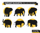 Elephant Silhouette Free Vector Pack