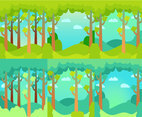 Forest Background Green Set