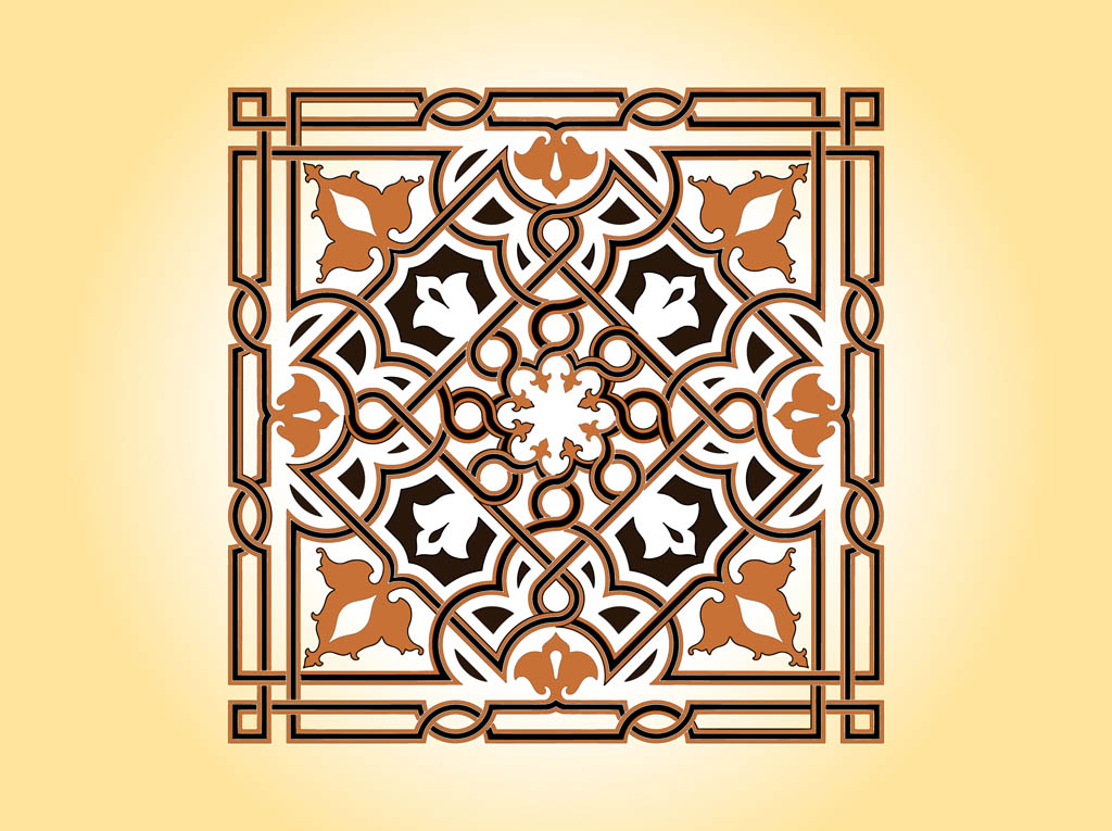 Vector Floral Tile Design
