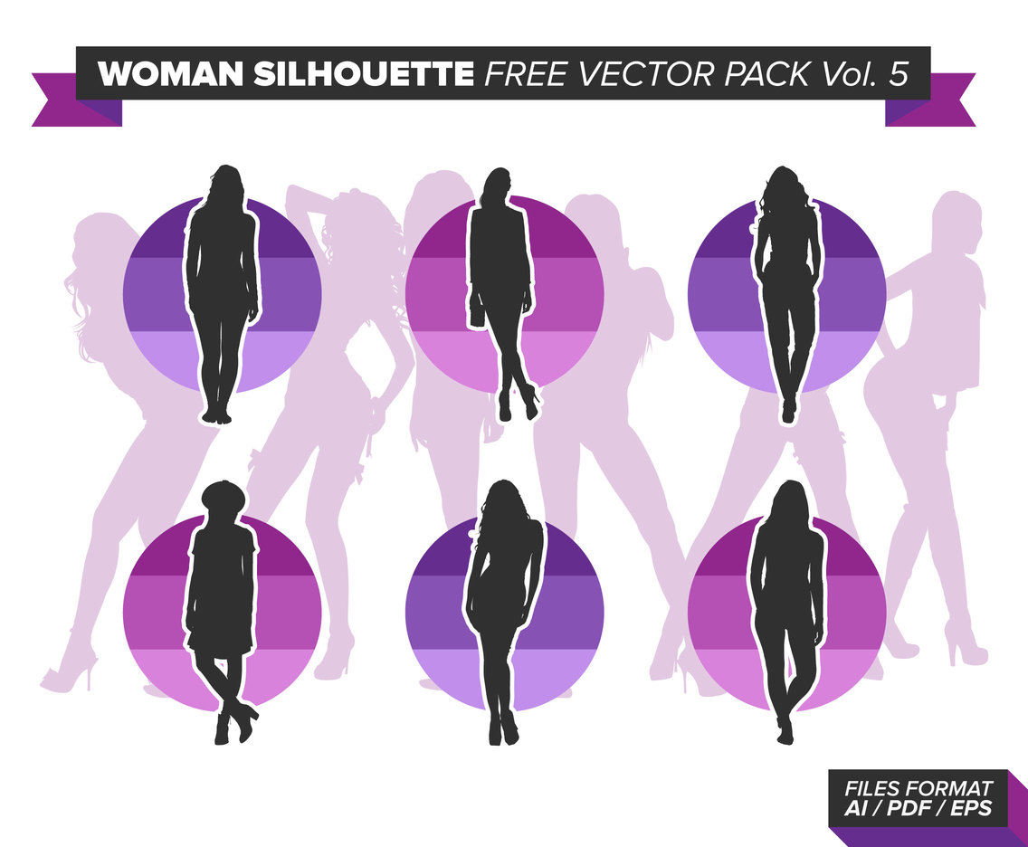 Woman Silhouette Free Vector Pack Vol. 5
