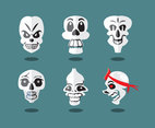 Funky Cartoon Skull Vector
