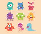 Set of Super Cute Monsters