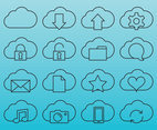 Line Cloud Service Icons