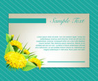 Flowers background invitation