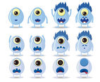 Blue Monster Metamorphosis Vectors 