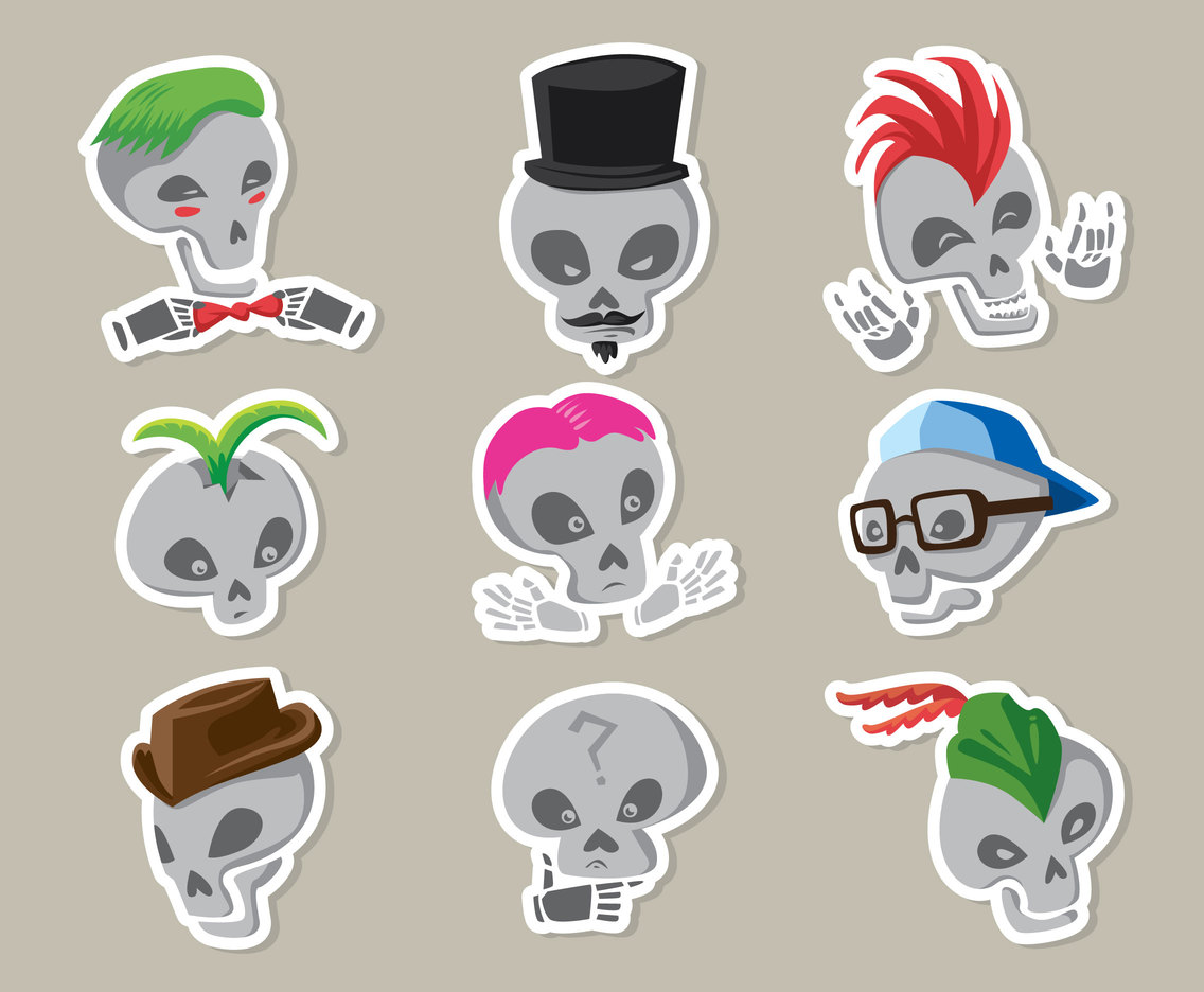 Free Cartoon Skull Icons 