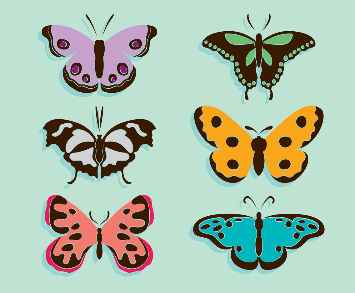 Butterfly Clip Art Collection Vector
