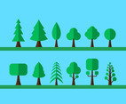 Tree flat cartoon vector