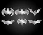 Six Batman Logo Vector Set