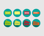 Ticket icon illustration vector