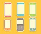 Colorful Cell phone Icons Vector