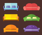 Colorful Couch Collection Vector