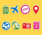Traveling Element Icons Vector