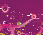 Crazy Purple Background Vector Graphics