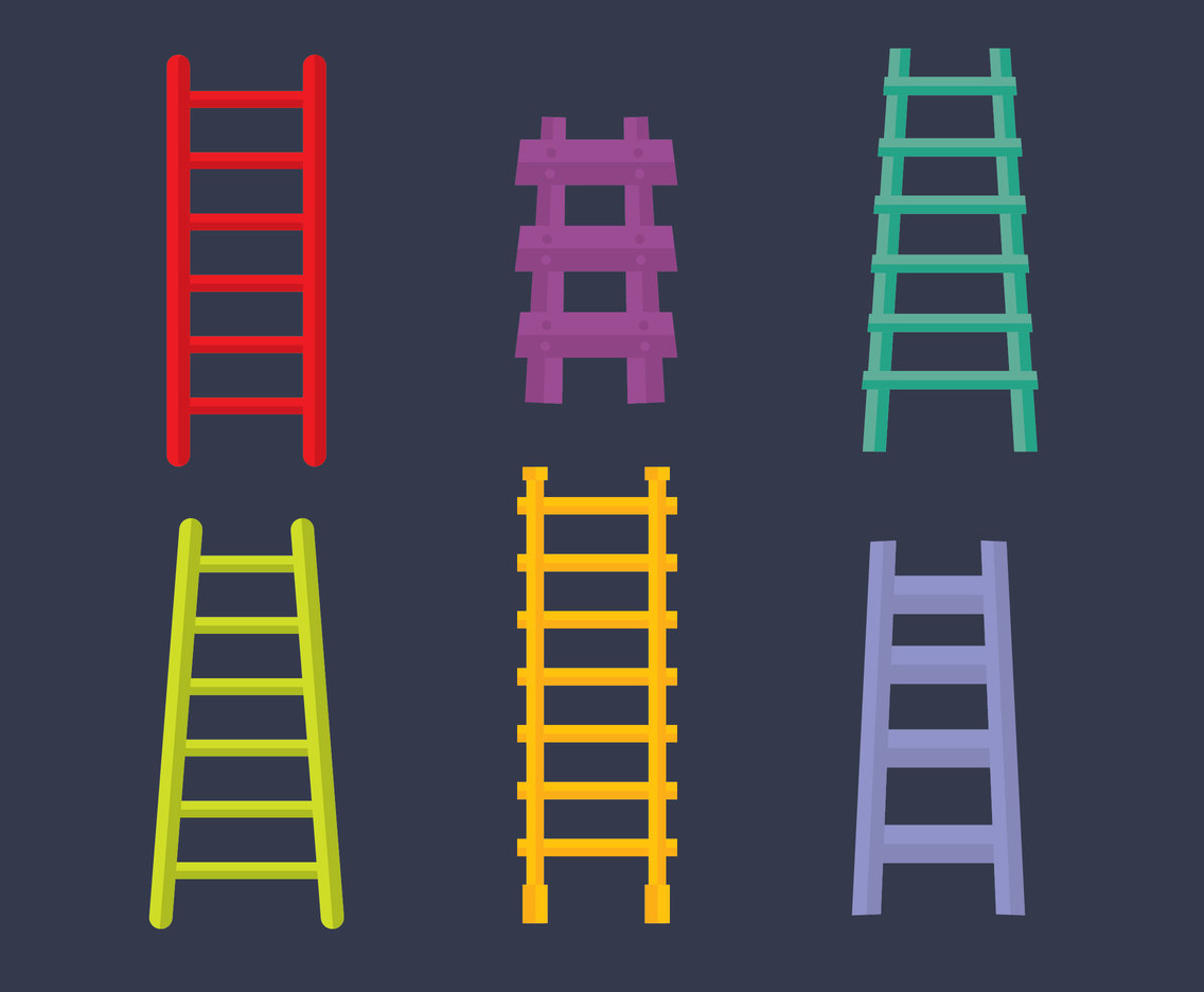 Colorful Ladder Collection Vector