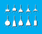Chandelier lamp modern icon vector silhouette