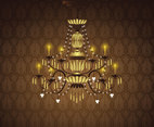Vector background illustration of chandelier