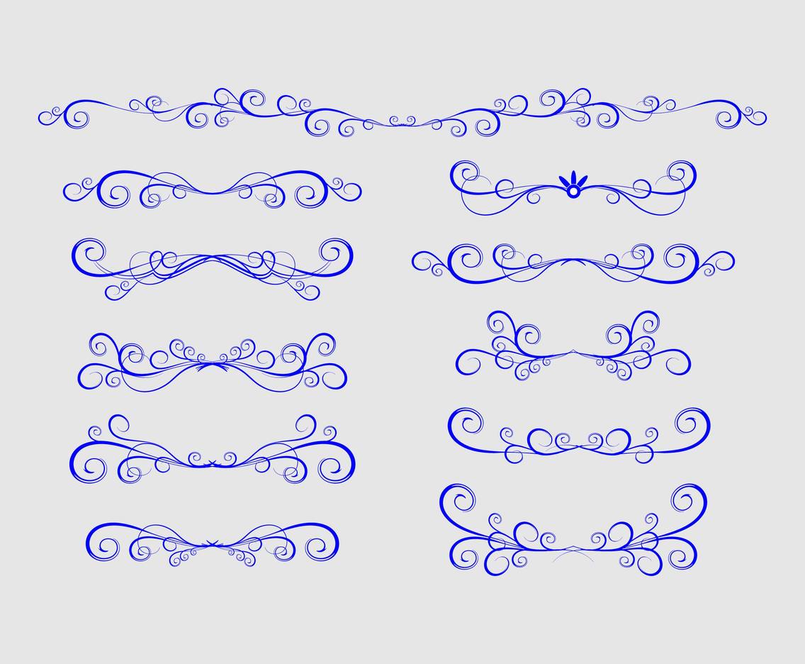 Curlicues calligraphy stock vector