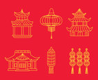 Chinese Tradition Element Line Vector