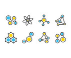 Molecules Flat Icon 