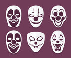 Joker Face Collection Vector