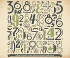 Green Numbers Collection Vector