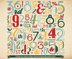 Colorful Number Collection Vector