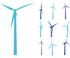 Wind Turbines Silhouettes